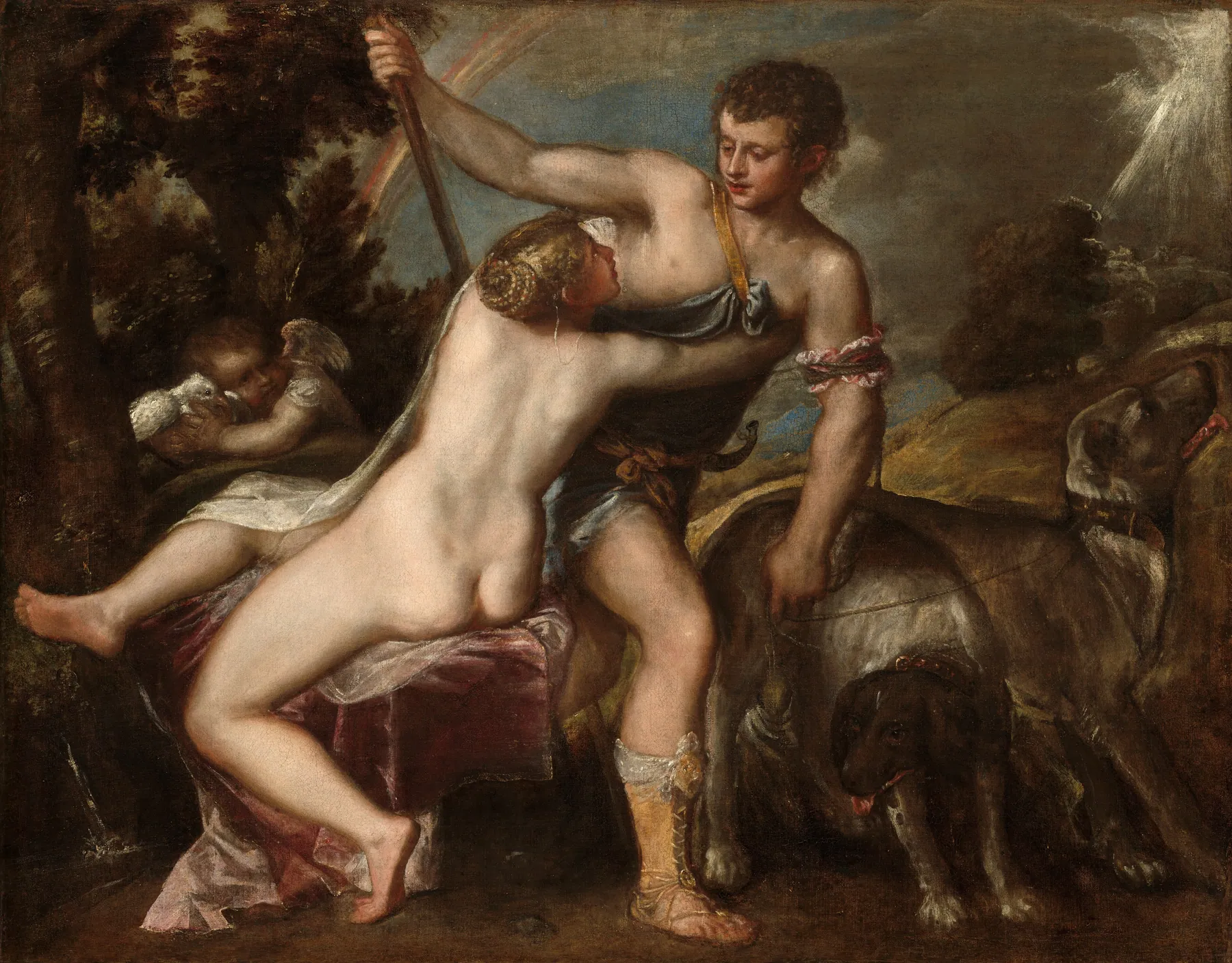 Venus y Adonis, de Tiziano Vecellio