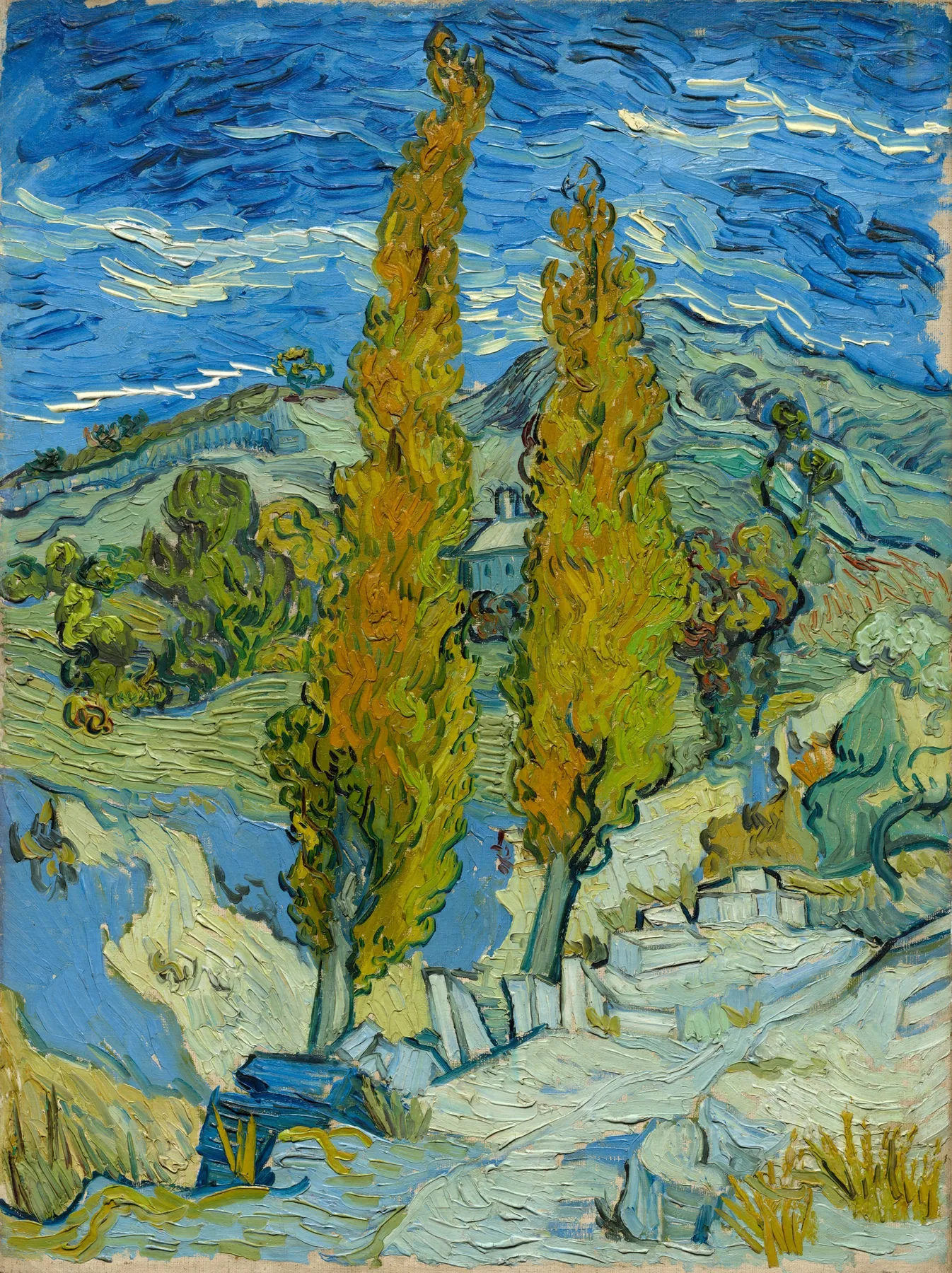 Dos álamos cerca de Saint-Rémy, de Vincent van Gogh