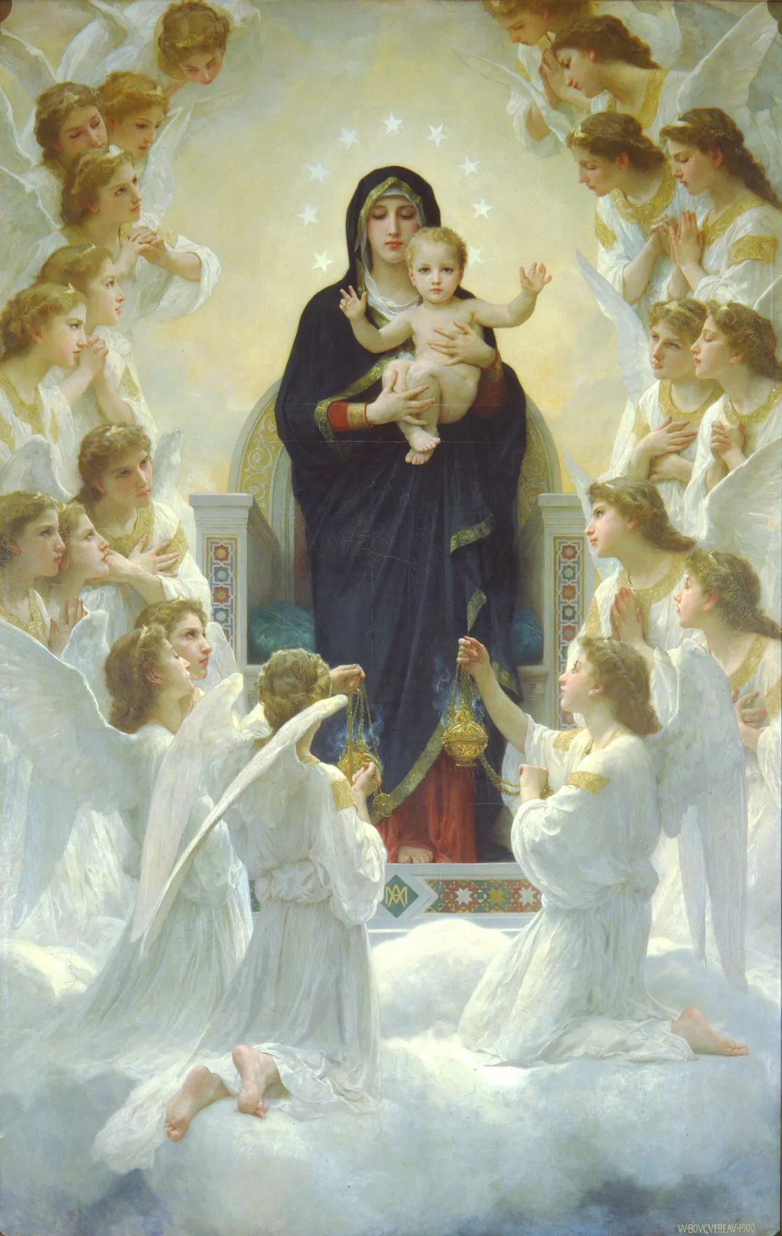 Virgen con ángeles, de William-Adolphe Bouguereau