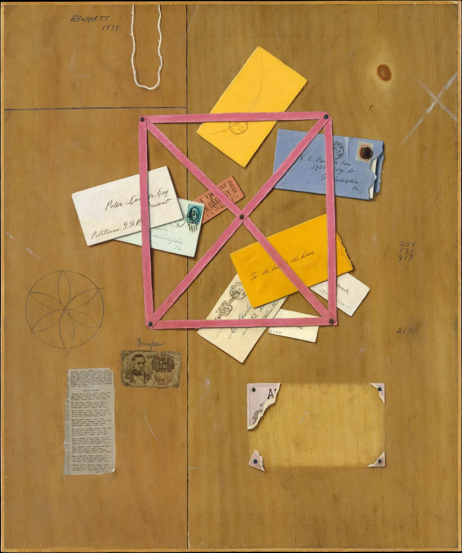 El casillero de correspondencia del artista, de William Michael Harnett