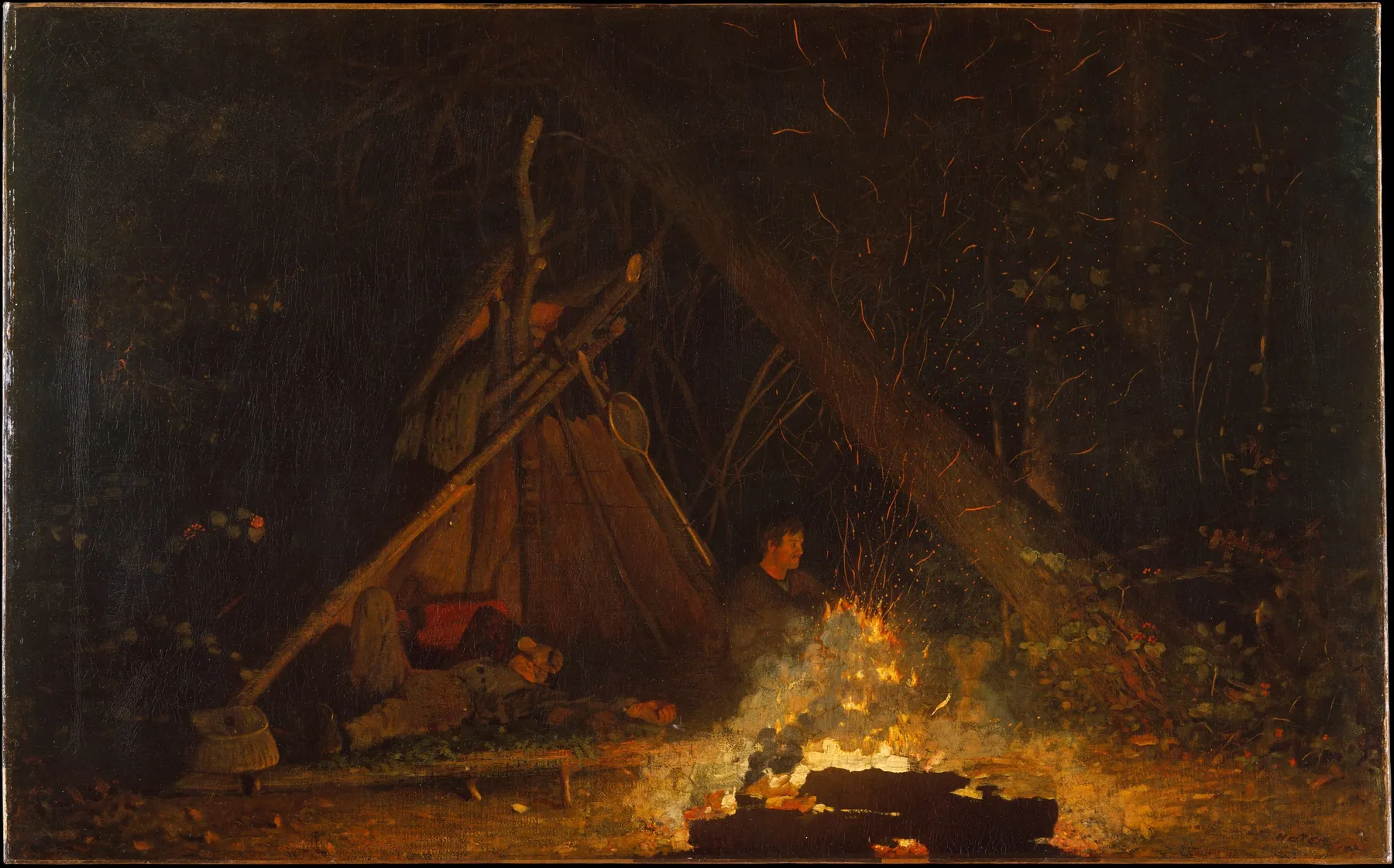 Fogata de campamento, de Winslow Homer