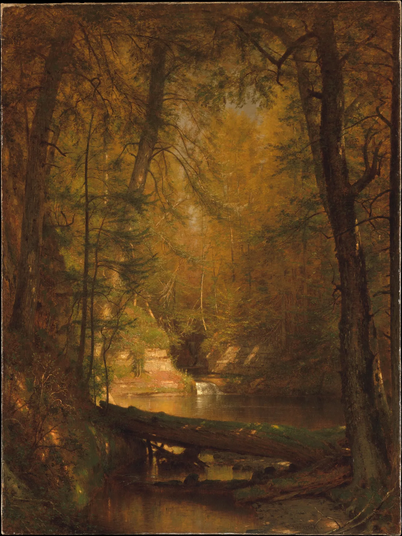 La poza de las truchas, de Worthington Whittredge