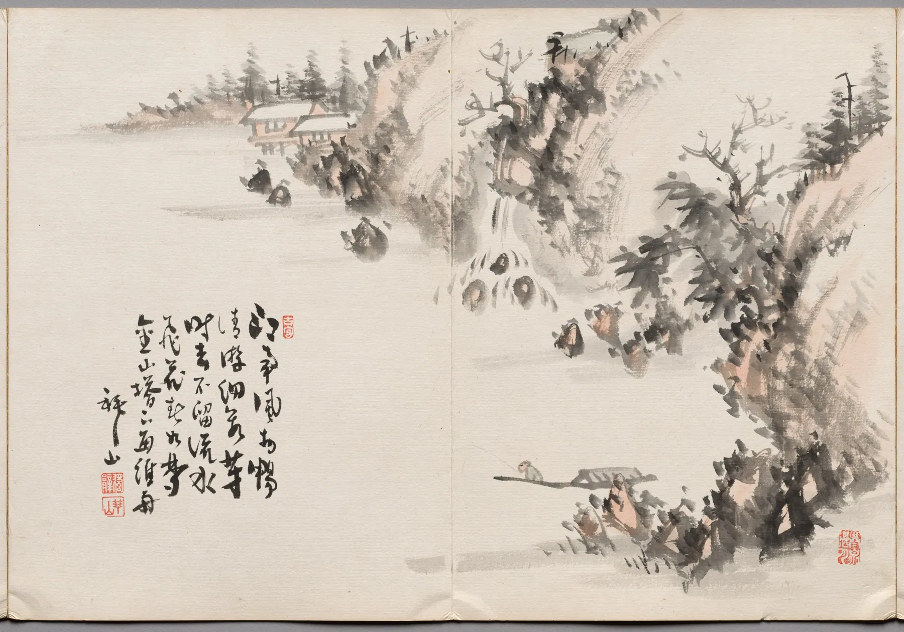 Pintura dos del álbum de pinturas de Haizan, de Yoshitsugu Haizan