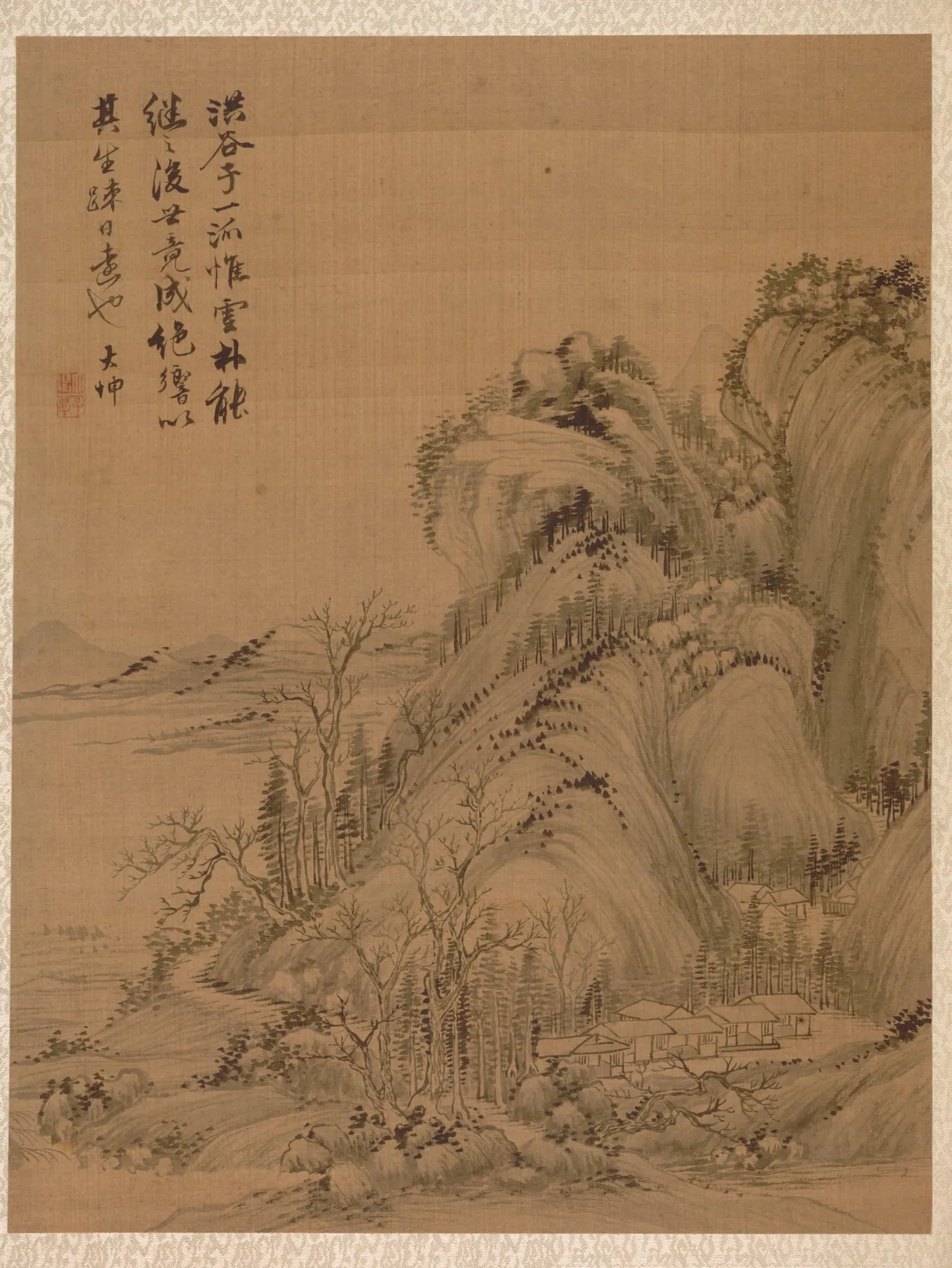 Paisaje al estilo de Jing Hao, de Zhai Dakun