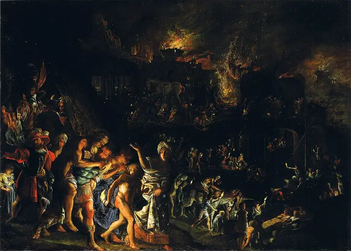 Incendio de Troya, Adam Elsheimer