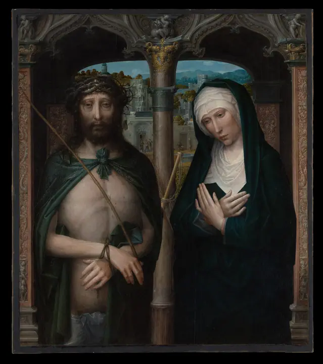 Cristo coronado de espinas (Ecce Homo) y la Virgen dolorosa (Mater Dolorosa), Adriaen Isenbrant