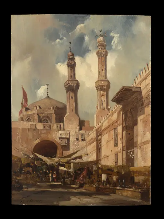 Un bazar de El Cairo, Adrien Dauzats