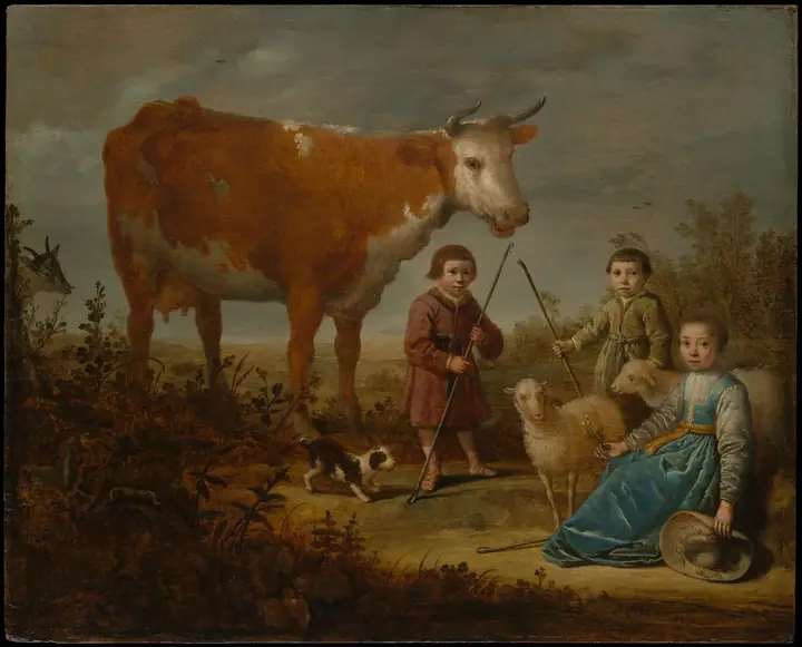 Niños y una vaca, Aelbert Cuyp
