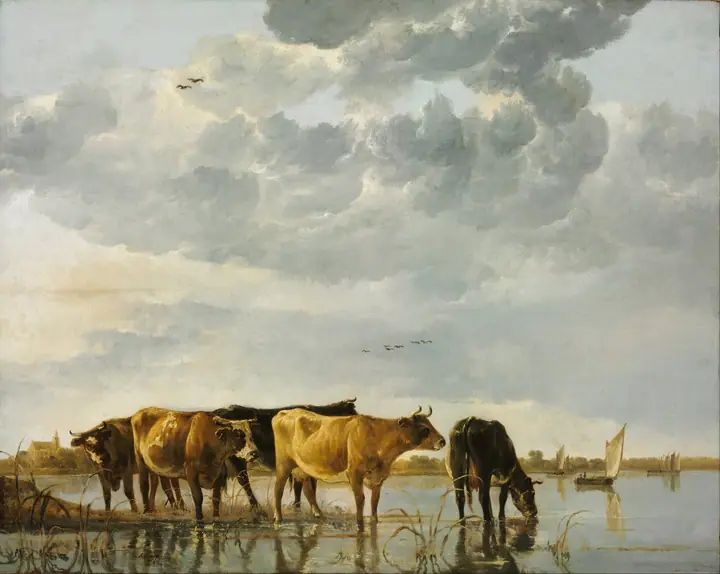 Vacas en el río, Aelbert Cuyp
