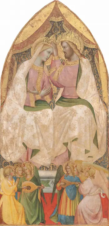 La coronación de la Virgen con seis ángeles, Agnolo Gaddi