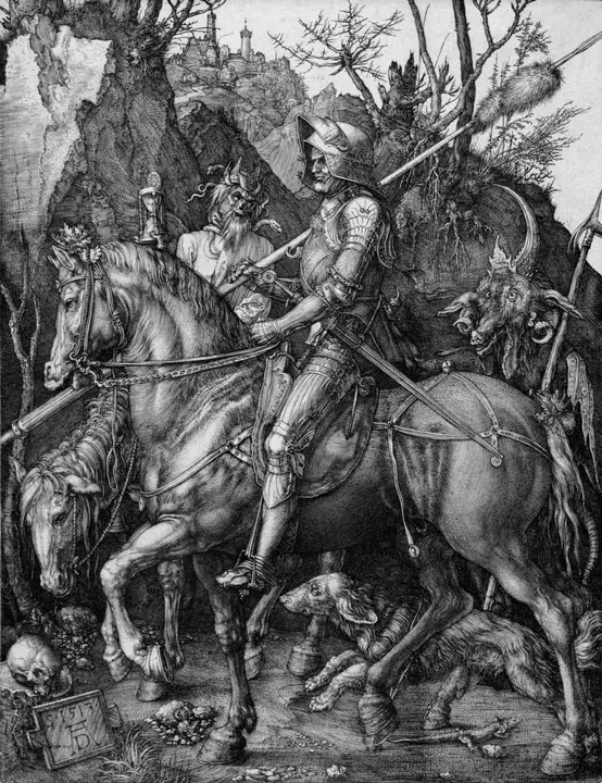 El caballero, la Muerte y el Diablo, Alberto Durero