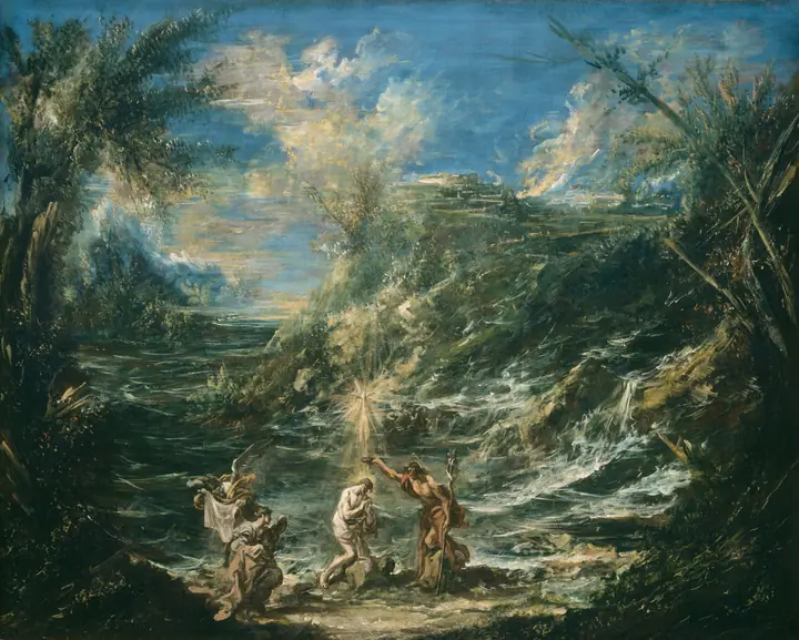 El bautismo de Cristo, Alessandro Magnasco