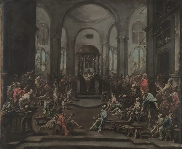 Interior de una sinagoga, Alessandro Magnasco