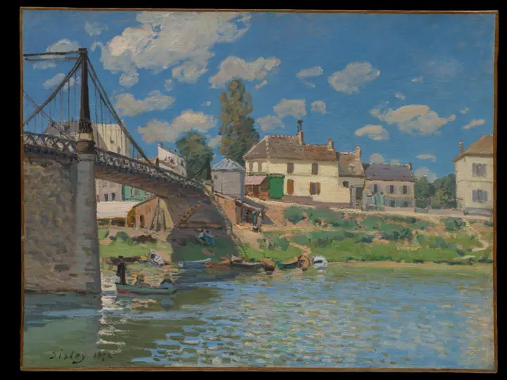 El puente de Villeneuve-la-Garenne, Alfred Sisley
