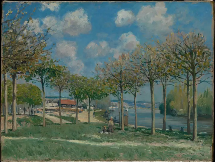 El Sena en Bougival, Alfred Sisley