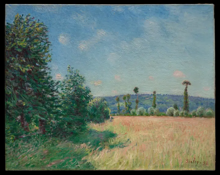 Los prados de Sahurs al sol de la mañana, Alfred Sisley