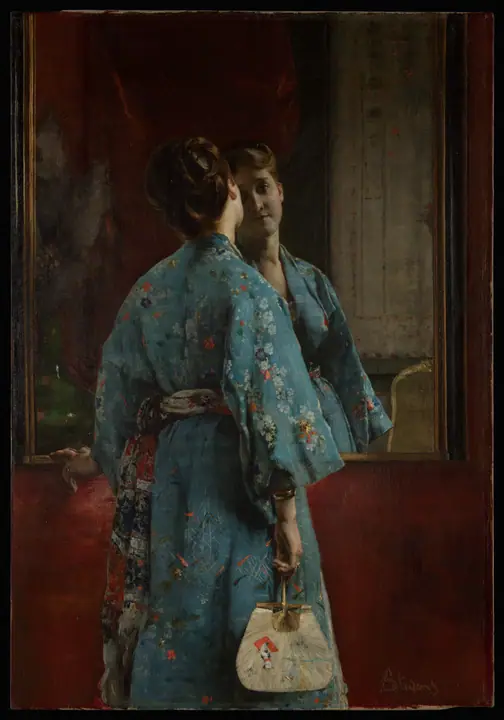 La bata japonesa, Alfred Stevens