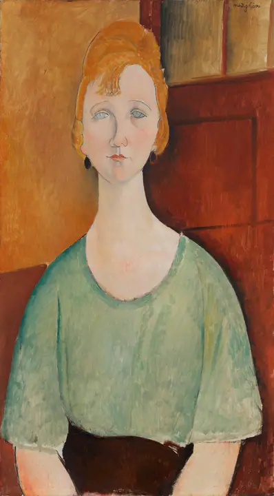 Muchacha con blusa verde, Amedeo Modigliani