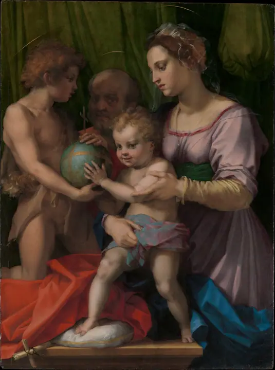 La Sagrada Familia con el joven San Juan Bautista, Andrea del Sarto