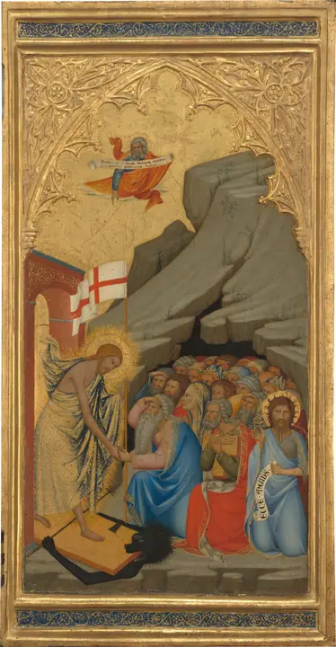 Escenas de la Pasión de Cristo, El descenso al limbo [panel derecho], Andrea di Vanni