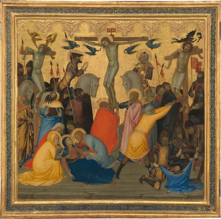Escenas de la Pasión de Cristo, La Crucifixión [panel central], Andrea di Vanni