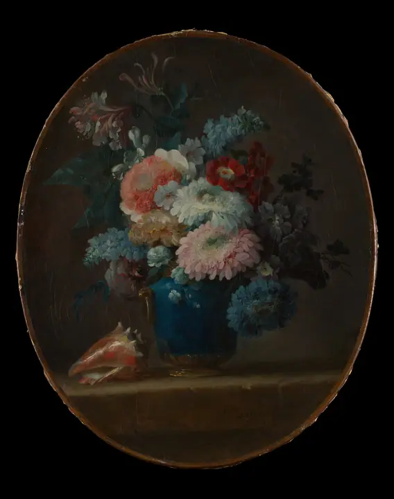 Florero con flores y caracola, Anne Vallayer-Coster