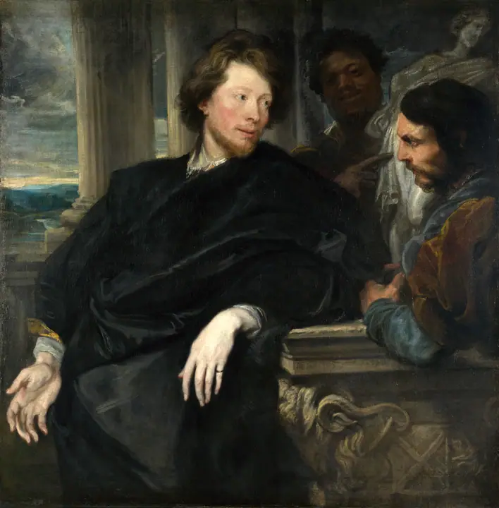 George Gage con dos hombres, Anthony van Dyck