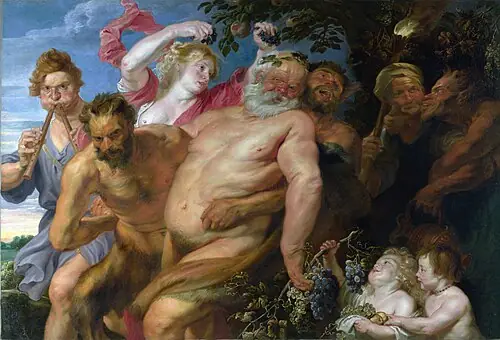 Sileno ebrio, Anthony van Dyck