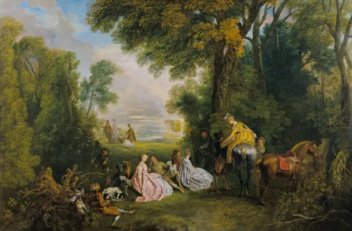 El reposo durante la huida a Egipto, Antoine Watteau