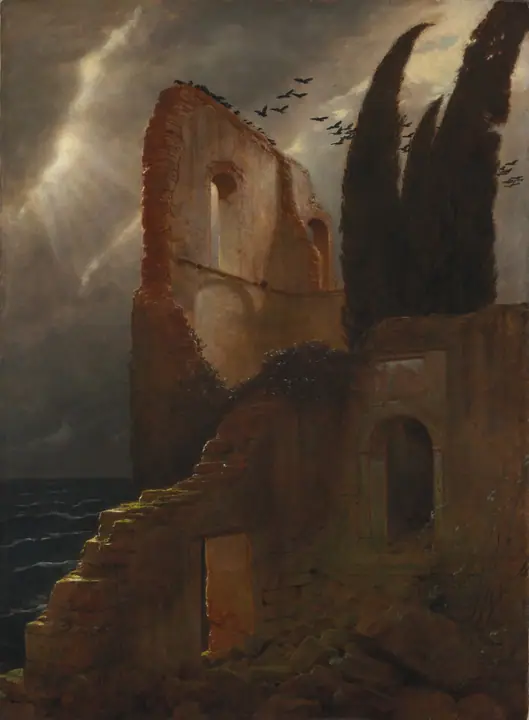 Ruina junto al mar, Arnold Böcklin