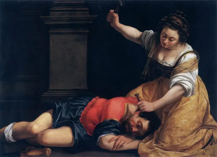 Jael asesinando a Sísara, Artemisia Gentileschi