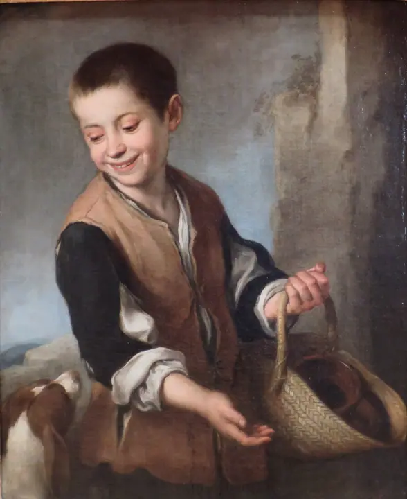 Muchacho con un perro, Bartolomé Esteban Murillo