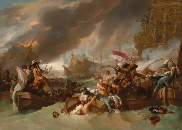 La batalla de La Hogue, Benjamin West