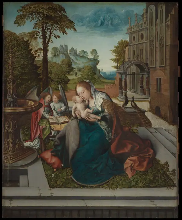 Virgen con el Niño y ángeles, Bernard van Orley