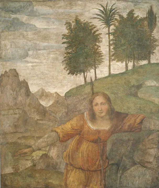 Procris atravesada por la jabalina de Céfalo, Bernardino Luini