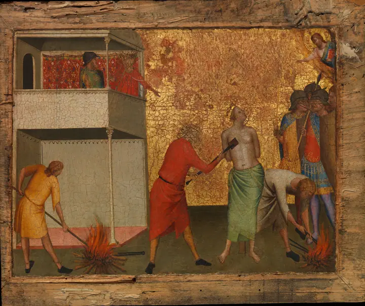 Santa Reparata torturada con hierros candentes, Bernardo Daddi