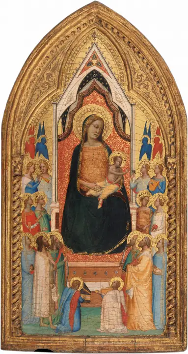 Virgen con el Niño con santos y ángeles, Bernardo Daddi