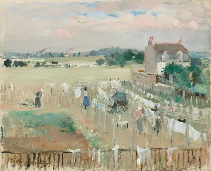 Tendiendo la ropa a secar, Berthe Morisot