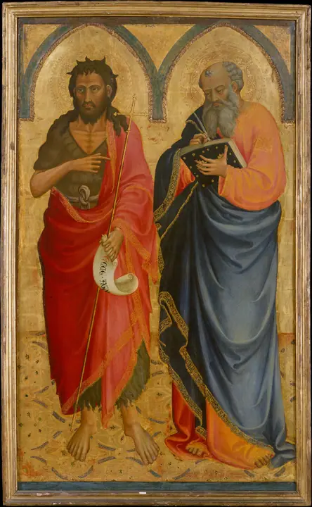 San Juan Bautista y un evangelista (¿Mateo), Bicci di Lorenzo