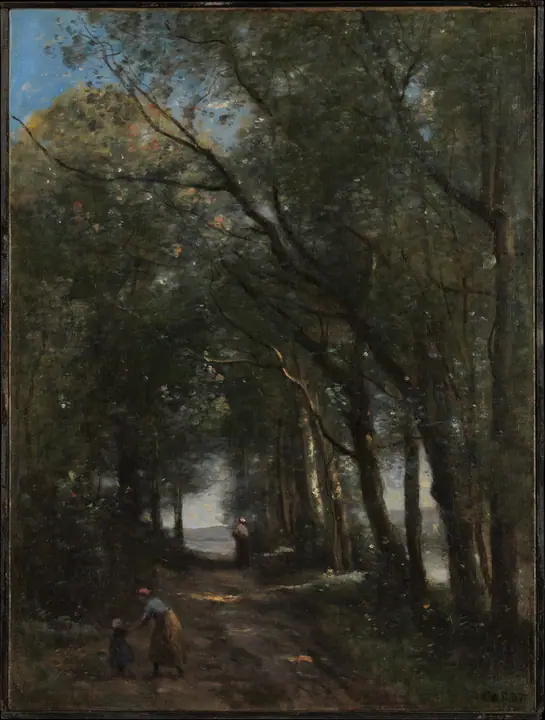 Camino entre los árboles, Camille Corot