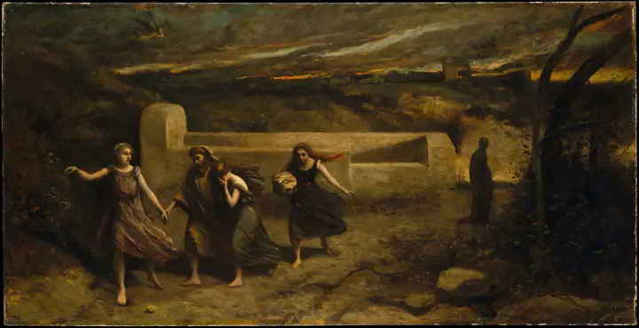 El incendio de Sodoma, Camille Corot