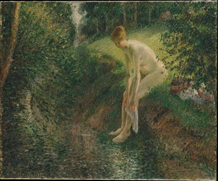 Bañista en el bosque, Camille Pissarro
