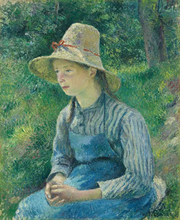 Campesina con sombrero de paja, Camille Pissarro
