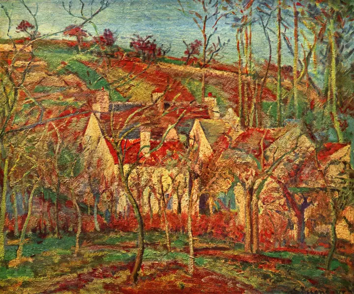 Tejados rojos, Camille Pissarro