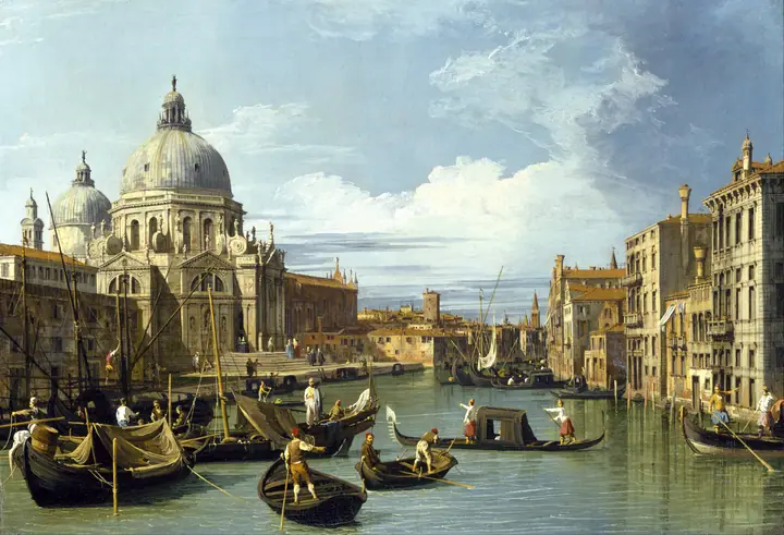 El Gran Canal con la iglesia de la Salute, Canaletto