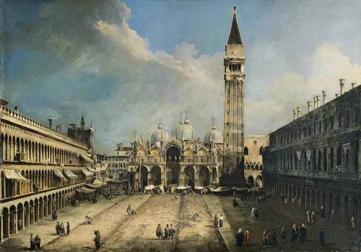 La plaza de San Marcos hacia el este, Canaletto