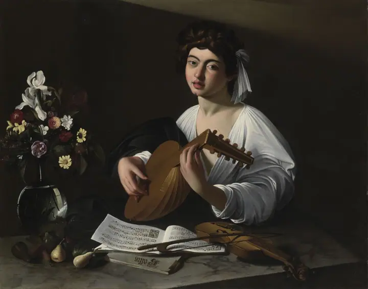 Joven tocando el laúd, Caravaggio