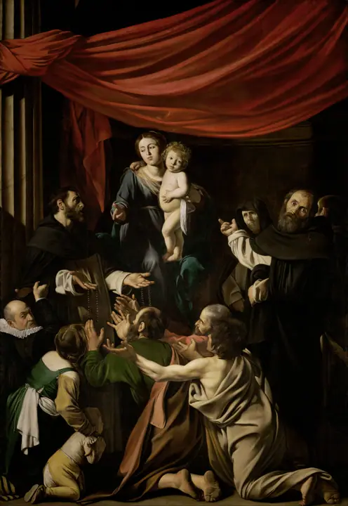 La Virgen del Rosario, Caravaggio