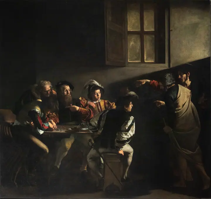 La vocación de San Mateo, Caravaggio