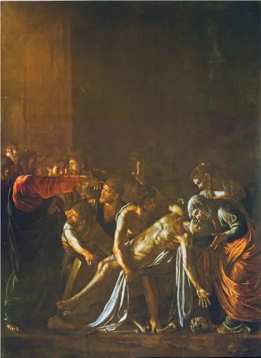 Resurrección de Lázaro, Caravaggio